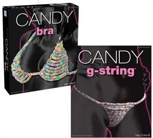 EDIBLE UNDERWEAR SET BRA & G-STRING CANDY SWEETS Sexy Gift UK