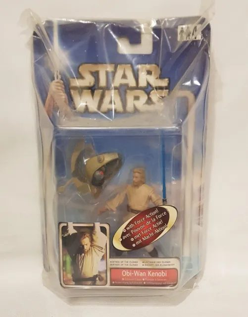 Star Wars Figure Obi Wan Kenobi Coruscant Chase Attack Of The Clones New Carded.