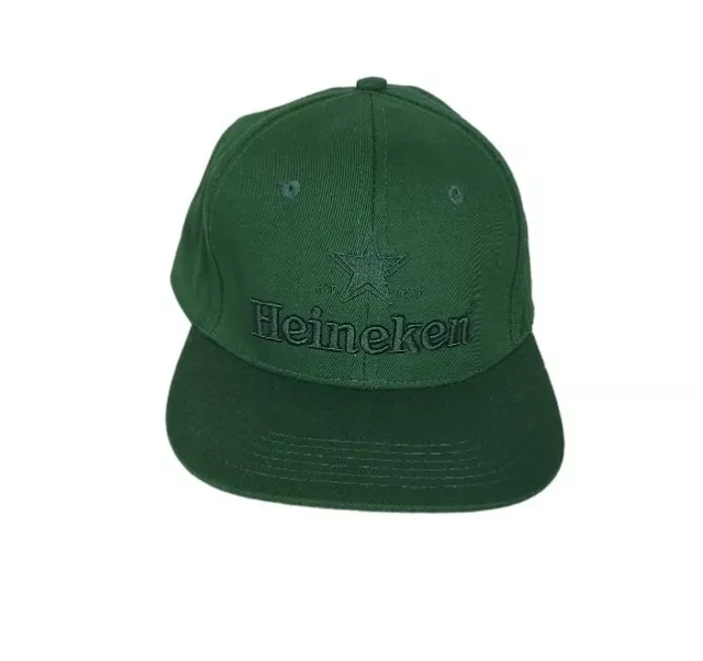 Heineken Beer Baseball Cap Snap Back Green Embroided adjustable Casual  Adult