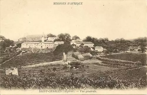 Cpa Algeria Saint Charles General View Missions Africa
