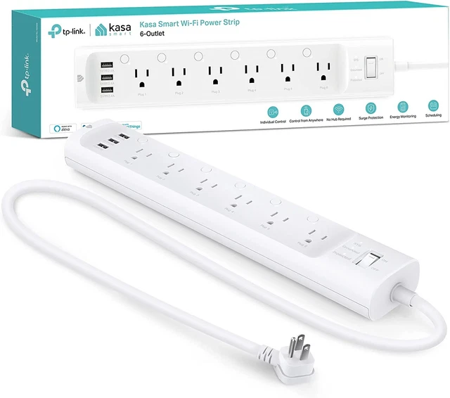 TP-Link HS300 Kasa Smart Power Strip WiFi Outlets 120V - 6-Outlet - New