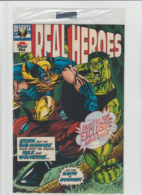 Real Heroes (Marvel) #2 Pizza Hut PROMO Wolverine vs Hulk SEALED W/CARD