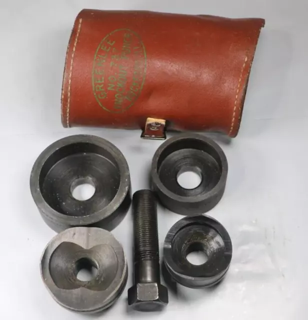 Greenlee 737 Knockout Punch & Die Set With Leather Case For 1 1/2 & 2 CONDUIT