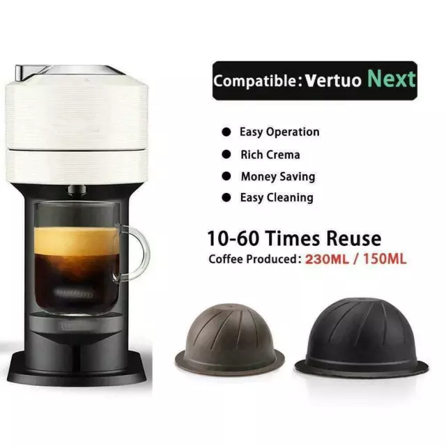 1PC Reusable Coffee Capsule For Nespresso Vertuo Vertuoline Pods Refillable R8R1