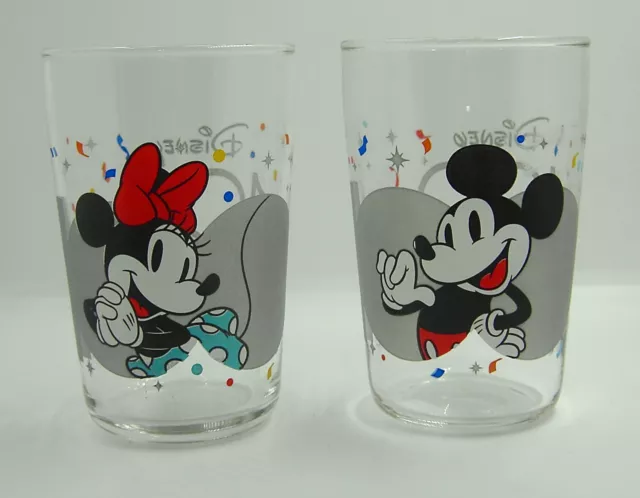 Mickey, Minnie - 100 ans Disney - 2 verres à moutarde AMORA