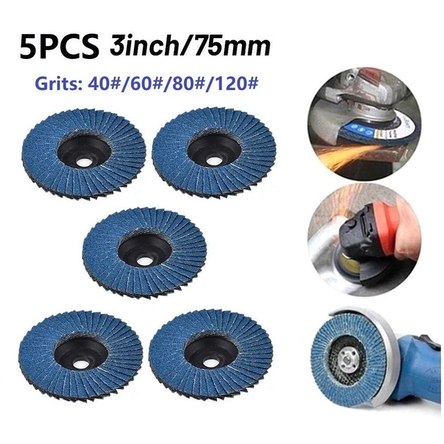 5pcs Grincement Disques Bleu Rabat for Meuleuse Angle Bois Coupe Zirconium