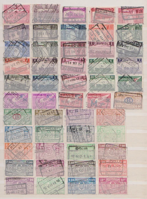 Eisenbahnpaketpost Belgien /Collection Timbres Belgique  Colis Postaux 2scans