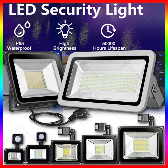LED Fluter mit Bewegungsmelder Stecker SMD Außen Strahler Flutlicht Scheinwerfer