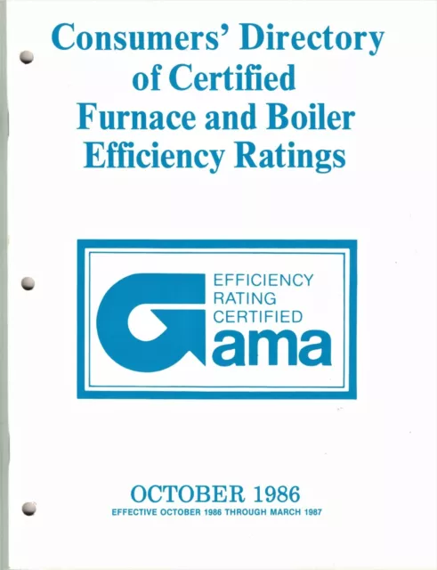 Gas Heater Efficiency Ratings from 1986 - Wonderful Condition!