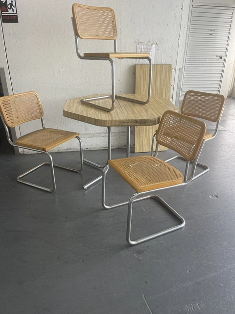 Rare Mid-Century Modern Italian Cesca Side Chairs Dining Set 🔥