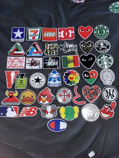 WATERPROOF GLOSSY STICKER Bundle X39 Supreme Bape North Face