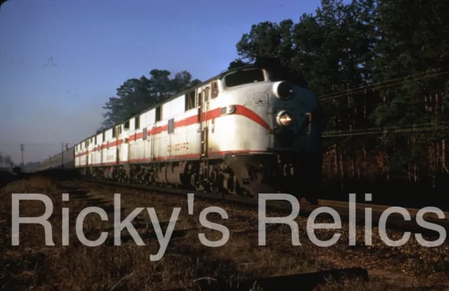 Duplicate Slide SAL #3040 EMD E7A Silver Star Seaboard Air Line Raleigh NC 1962