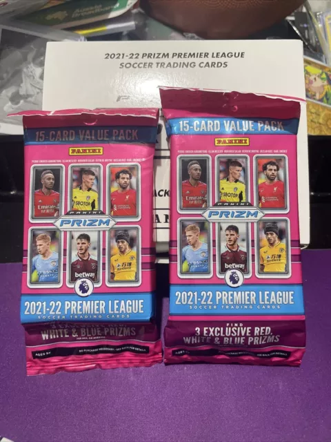 2021/22 Panini Prizm Premier League 2x EPL Soccer Jumbo Value Packs SEALED