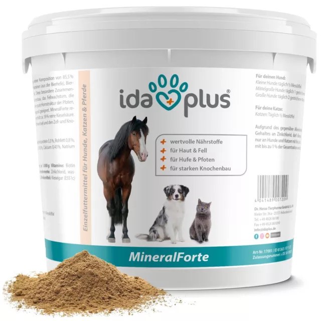 Ida Plus – Mineral-Forte 2 kg als Pulver – Mineralien für Pferd, Hund & Katze