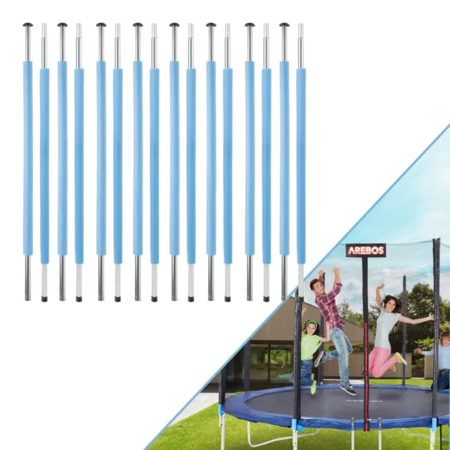 AREBOS Trampolin Stangen-Set 8x 209cm Ersatzteile für Trampolin mit Schutzkappen