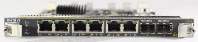 Alcatel-Lucent A8-ETH 8 Port Ethernet Card 3HE02776BAAB01 82-0226-01 IPU3AFREAA