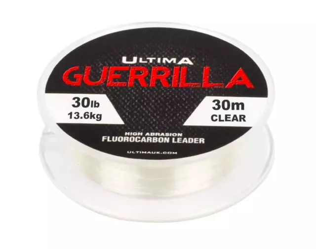 Ultima Guerrilla Fluorocarbon Schnur Angelschnur Vorfachschnur 30Ib/13,6kg 30m