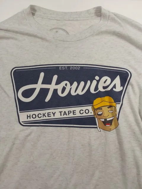 Howie’s Hockey Tape Short Sleeve Graphic Logo T-Shirt Gray Size Medium M Promo