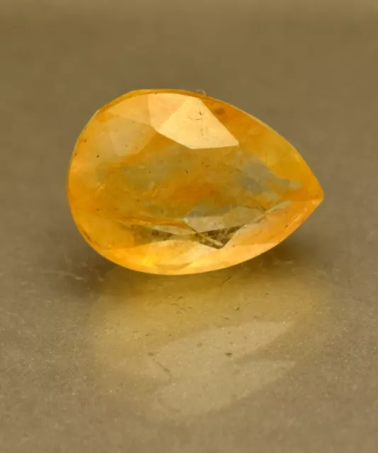 Natural Golden Beryl Heliodor Certified 7.7 Ct Pear Cut Loose Gemstone