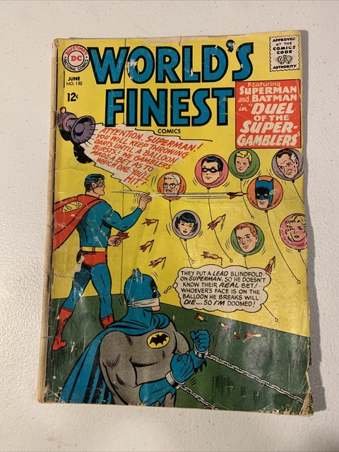 World's Finest Comics #150 Dc Silver Age *1965* Stapled/Taped Cover