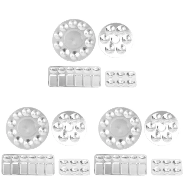 12 piezas placa de pigmento de pasta de buceo mermelada plato acero inoxidable