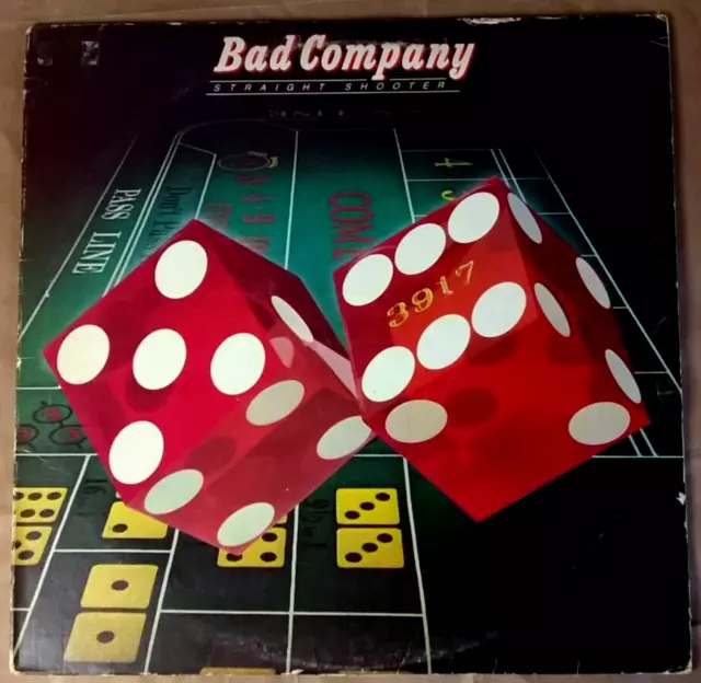 BAD COMPANY Straight Shooter Vinyl 1975 VG/VG+ Stereo LP Record Rodgers ILPS9304