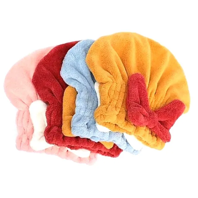 Super Absorbent Hair Towel Wrap for Wet Hair, with Bow-K Shower , J7B41053