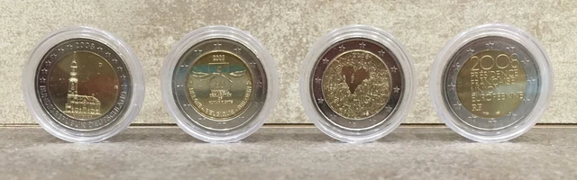 Pièces 2€ commémoratives 2008 - Lot de 8 pièces différentes