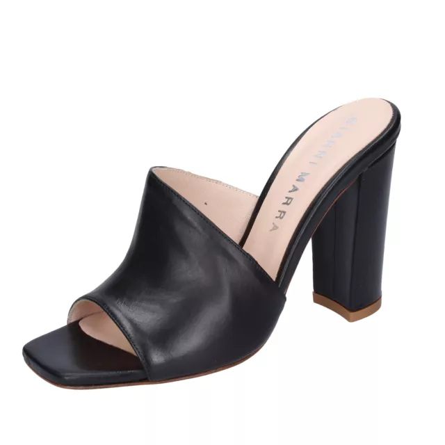 Chaussures Femme GIANNI MARRA 38 Ue Sandales Noir Cuir BF937-38