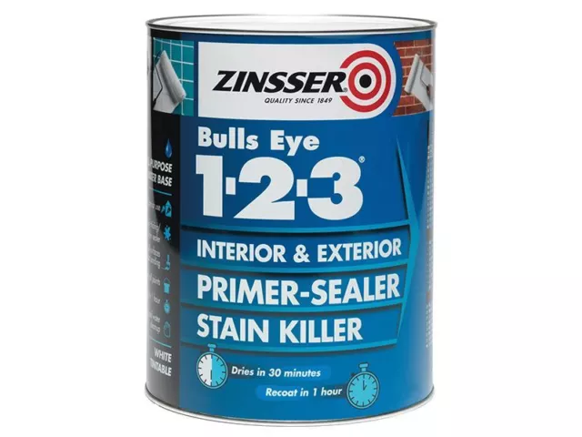 Zinsser - 123 Bulls Eye Primer y Sellador de Pintura 500 ml