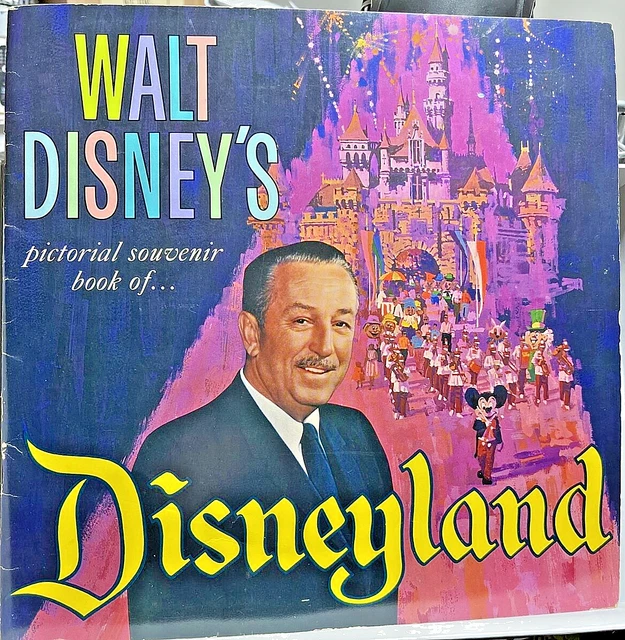 Vtg Walt Disneys Pictorial Souvenir Book of Disneyland Park Guide 1st Ed. MINT!