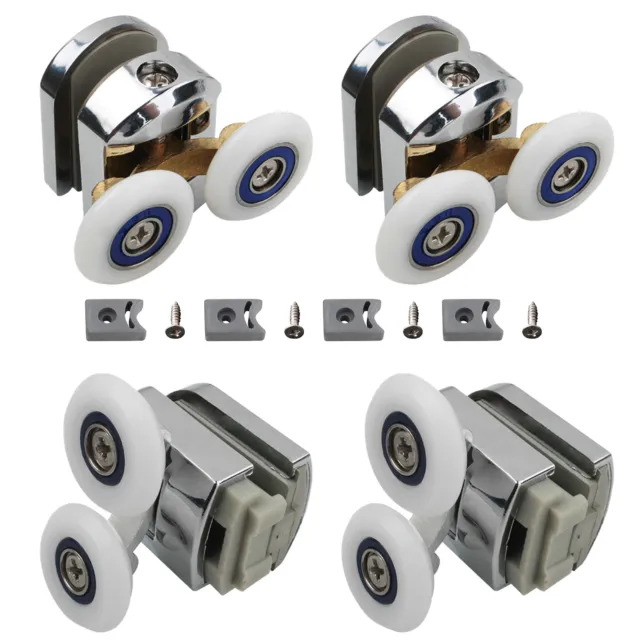 Anti Collision Block Shower Door Rollers Sliding With Screws Replacement