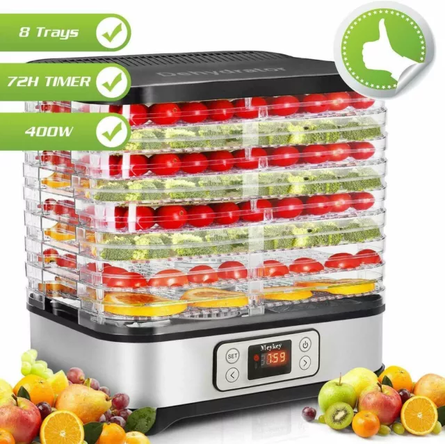 8 Etagen Dörrgerät Dörrautomat Dörrer Obst Gemüse Fleisch Trockner Dehydrator