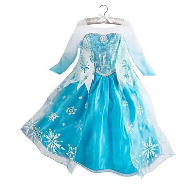 Toddler Kid Girls Queen Elsa Princess Cosplay Costume Party Carnival Fancy Dress