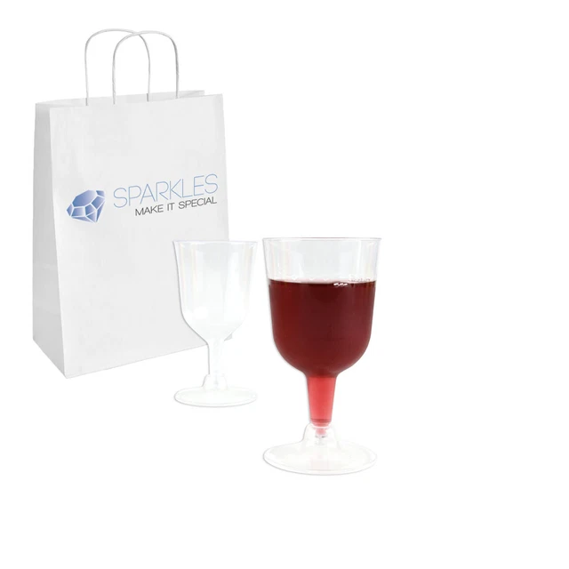 Vaso de vino de plástico transparente de 12,5" 5,5 oz vaso de boda evento fiesta taza tostada