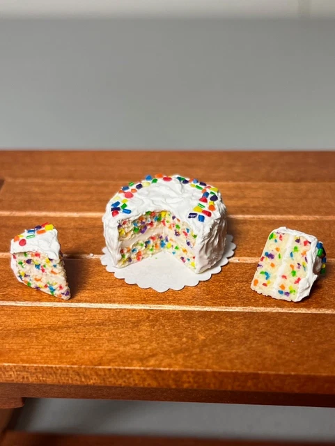 thumbnail image 2 of Dollhouse Miniatures Milk Cream Candy And Chocolate Fancy Cup Cake On Tier 2 of 11