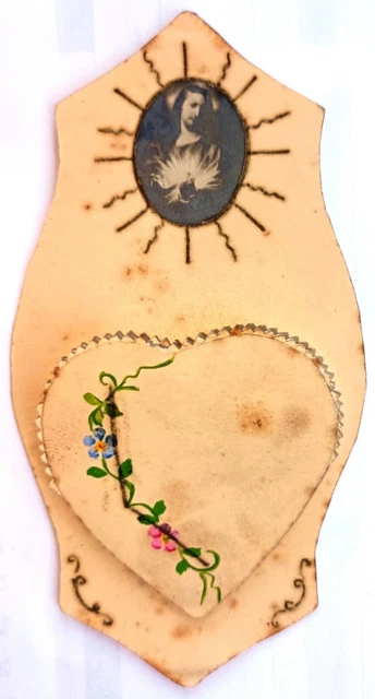 Immaginetta SACRO CUORE DI GESUI' CON APERTURA A QUADRIFOGLIO -