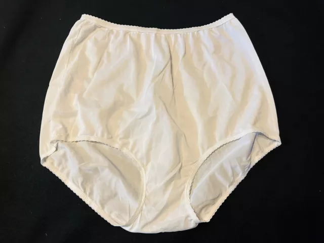 VTG SHADOWLINE NYLON Panties Semi Sheer Lace Accents White Sz 9 NWT $28.99  - PicClick