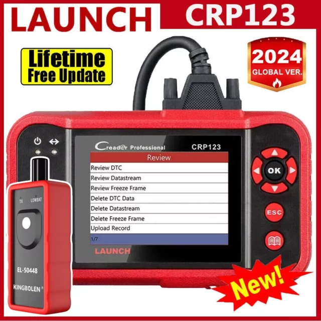 2024 LAUNCH CRP123 OBD2 Scanner Check Engine ABS SRS Code Reader Diagnostic Tool