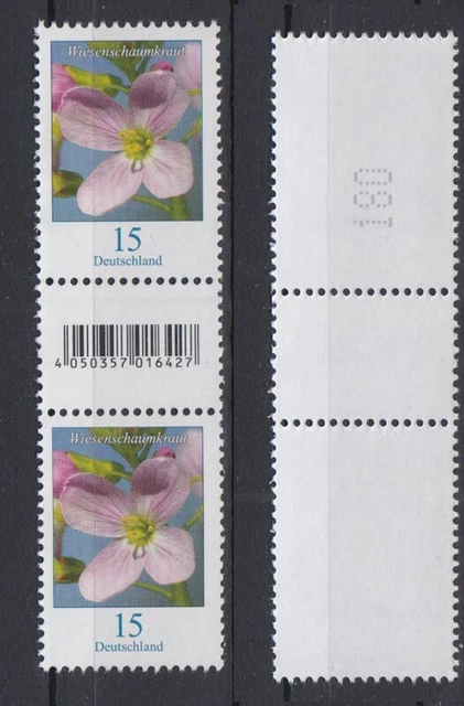 Bund 3424 EAN-Code RM gerade Nummer Zwischenstegpaar Wiesenschaumkraut 15 C **