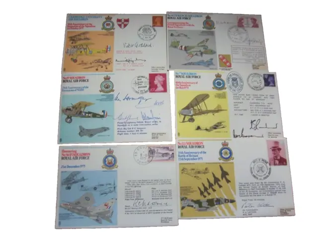 A Collection Of Six Raf Squadron Series Signed Covers All Limited Edition - 2