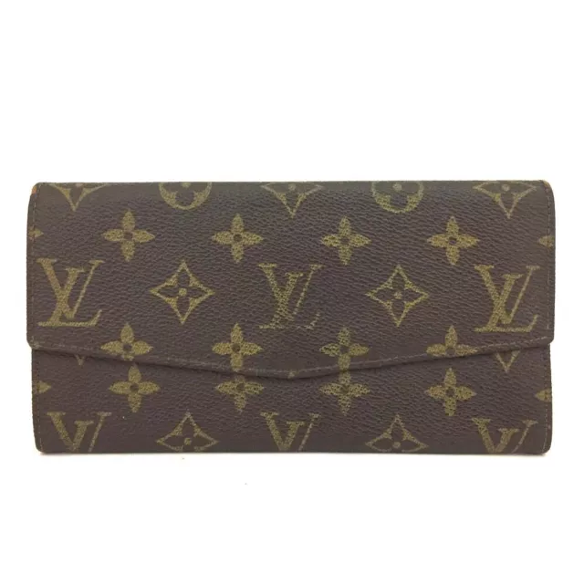 Billetera larga plegable vintage con monograma de Louis Vuitton/6X1222