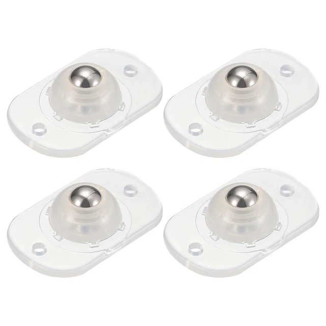 Self Adhesive Caster Wheels, (4 / Clear) Mini Swivel Paste Universal Pulley