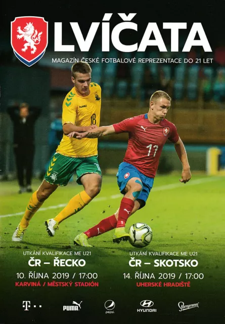 PROGRAMME Czech Rep. - Greece 10.10. and Scotland 14.10.2019 U21 teams EURO2021