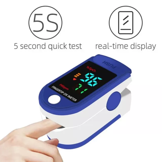 Heart Rate Monitor Oximeter Blood Oxygen SpO2 Finger Pulse Saturation Meter