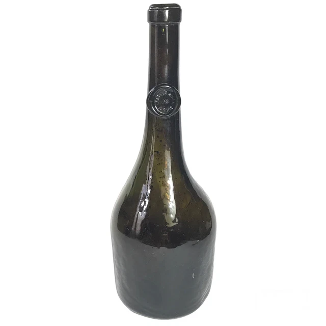 Ancienne Bouteille En Verre Soufflé Du XVIIIe Siècle - Pour Vin/liqueur, Occasion, Pièce De Collection