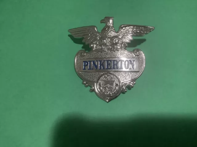 Vintage Pinkerton Security Hat Badge. FREE SHIPPING .