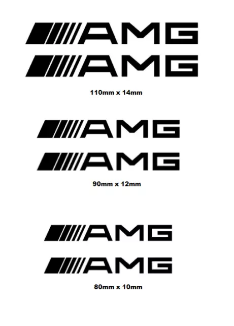 Mercedes AMG Premium High Temp Brake Caliper Window Vinyl Stickers Decals X6