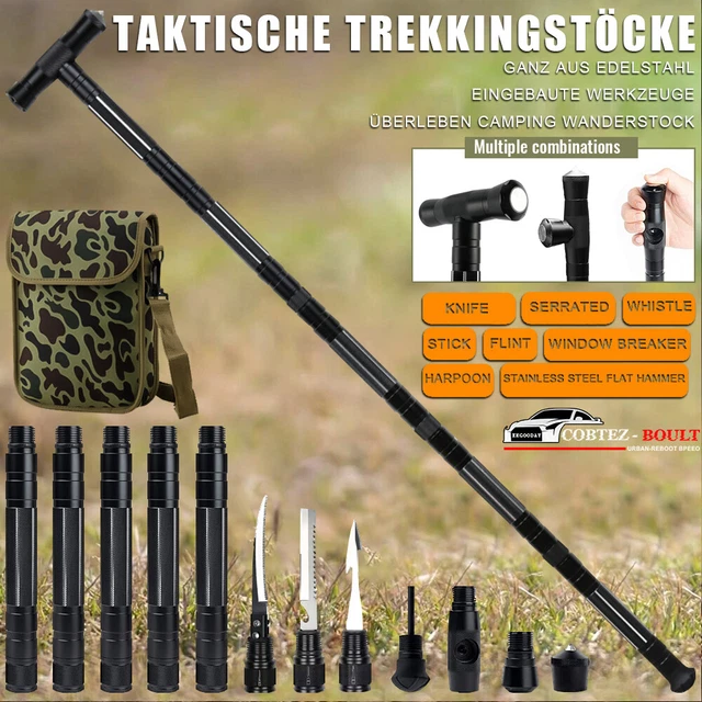 TAKTISCHE TREKKINGSTÖCKE OUTDOOR Defense Gear Safe Hiking Stick Camping