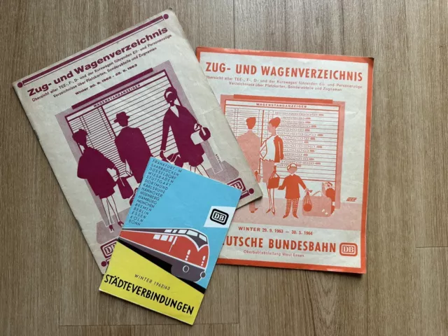 Amtliches Kursbuch Bundesbahn, 1962-64, Beilagen, Wagenverzeichnis, Original
